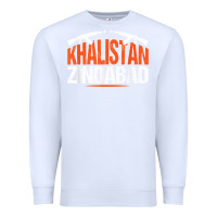 White sikh khalistan zindabad singh punjabi t shirt Premium Sweatshirt - linhVisuals