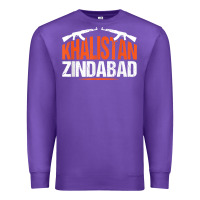Purple sikh khalistan zindabad singh punjabi t shirt Premium Sweatshirt - linhVisuals