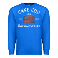 True Royal cape cod massachusetts american flag usa travel vintage pullover hoodi Premium Sweatshirt - linhVisuals