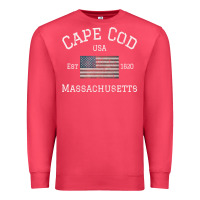 Cardinal cape cod massachusetts american flag usa travel vintage pullover hoodi Premium Sweatshirt - linhVisuals