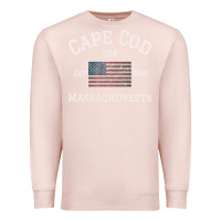 Pale Pink cape cod massachusetts american flag usa travel vintage pullover hoodi Premium Sweatshirt - linhVisuals