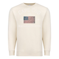 Sandshell cape cod massachusetts american flag usa travel vintage pullover hoodi Premium Sweatshirt - linhVisuals