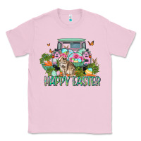Bubblegum Pink Happy Easter Day Classic Tee - CowGirlArtShop