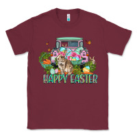 Burgundy Happy Easter Day Classic Tee - CowGirlArtShop