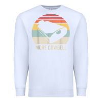 White retro more cowbell shirt funny drummer gift vintage t shirt Premium Sweatshirt - linhVisuals