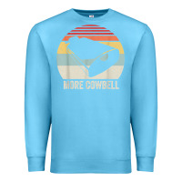 Ocean Blue retro more cowbell shirt funny drummer gift vintage t shirt Premium Sweatshirt - linhVisuals