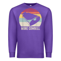 Purple retro more cowbell shirt funny drummer gift vintage t shirt Premium Sweatshirt - linhVisuals
