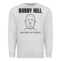 Dove Grey bobby hill that boy ain't right [tw] Premium Sweatshirt - linhVisuals