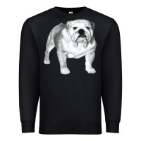 Black English Bulldog Art Premium Sweatshirt - linhVisuals