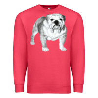 Cardinal English Bulldog Art Premium Sweatshirt - linhVisuals