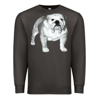 Smoke English Bulldog Art Premium Sweatshirt - linhVisuals