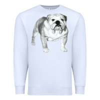 White English Bulldog Art Premium Sweatshirt - linhVisuals