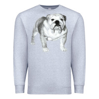 Heather Grey English Bulldog Art Premium Sweatshirt - linhVisuals