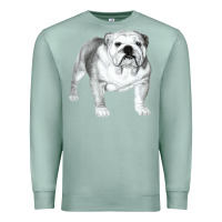 Seafoam English Bulldog Art Premium Sweatshirt - linhVisuals