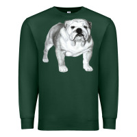 Sports Green English Bulldog Art Premium Sweatshirt - linhVisuals