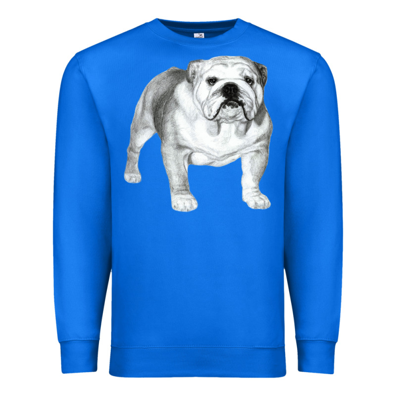 English Bulldog Art Premium Sweatshirt by linhVisuals | Teevron