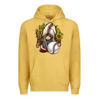 Antique Gold baseball gnome Premium Hoodie - RacoonDesign