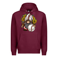 Burgundy baseball gnome Premium Hoodie - RacoonDesign