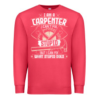 Cardinal i can't fix stupid   funny carpentry woodworking carpenter t shirt Premium Sweatshirt - linhVisuals