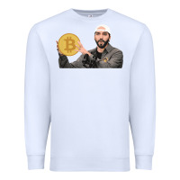 White el salvador bitcoin bukele legal tender cryptocurrency btc t shirt Premium Sweatshirt - linhVisuals