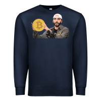 Navy el salvador bitcoin bukele legal tender cryptocurrency btc t shirt Premium Sweatshirt - linhVisuals
