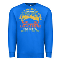 True Royal i will put you in the trunk and help people funny saying t shirt Premium Sweatshirt - linhVisuals