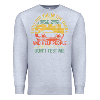 Heather Grey i will put you in the trunk and help people funny saying t shirt Premium Sweatshirt - linhVisuals
