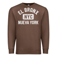 Chestnut el bronx nueva york nyc gym style distressed white print t shirt Premium Sweatshirt - linhVisuals