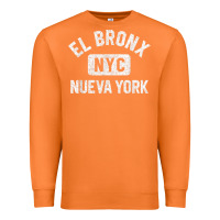 Carrot el bronx nueva york nyc gym style distressed white print t shirt Premium Sweatshirt - linhVisuals