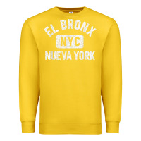 Lemon el bronx nueva york nyc gym style distressed white print t shirt Premium Sweatshirt - linhVisuals