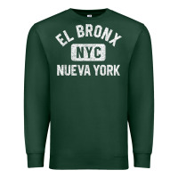 Sports Green el bronx nueva york nyc gym style distressed white print t shirt Premium Sweatshirt - linhVisuals