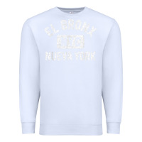 White el bronx nueva york nyc gym style distressed white print t shirt Premium Sweatshirt - linhVisuals