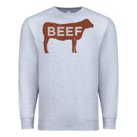 Heather Grey beef t shirt, beef cattle shirt Premium Sweatshirt - linhVisuals