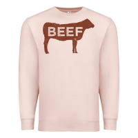 Pale Pink beef t shirt, beef cattle shirt Premium Sweatshirt - linhVisuals