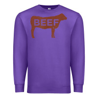 Purple beef t shirt, beef cattle shirt Premium Sweatshirt - linhVisuals