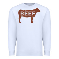 White beef t shirt, beef cattle shirt Premium Sweatshirt - linhVisuals