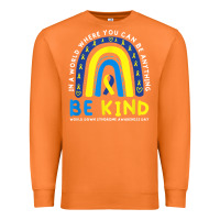 Carrot be kind down syndrome awareness blue ribbon rainbow march 21 t shirt Premium Sweatshirt - linhVisuals