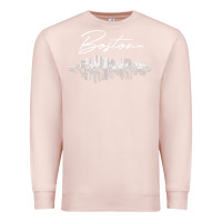 Pale Pink boston skyline t shirt for women, men, girls & boys Premium Sweatshirt - linhVisuals