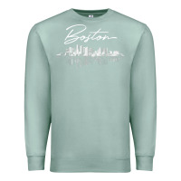 Seafoam boston skyline t shirt for women, men, girls & boys Premium Sweatshirt - linhVisuals