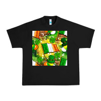 Black Ireland flag with St. Patrick's Day  digital paper Urban Heavy Tee - BundleAndBundleShop