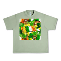 Oil Green Ireland flag with St. Patrick's Day  digital paper Urban Heavy Tee - BundleAndBundleShop