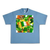 Pebble Blue Ireland flag with St. Patrick's Day  digital paper Urban Heavy Tee - BundleAndBundleShop