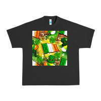 Ireland Flag With St. Patrick's Day  Digital Paper Urban Heavy Tee | Teevron
