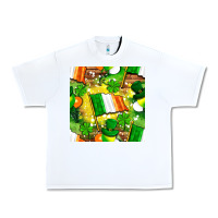 White Ireland flag with St. Patrick's Day  digital paper Urban Heavy Tee - BundleAndBundleShop