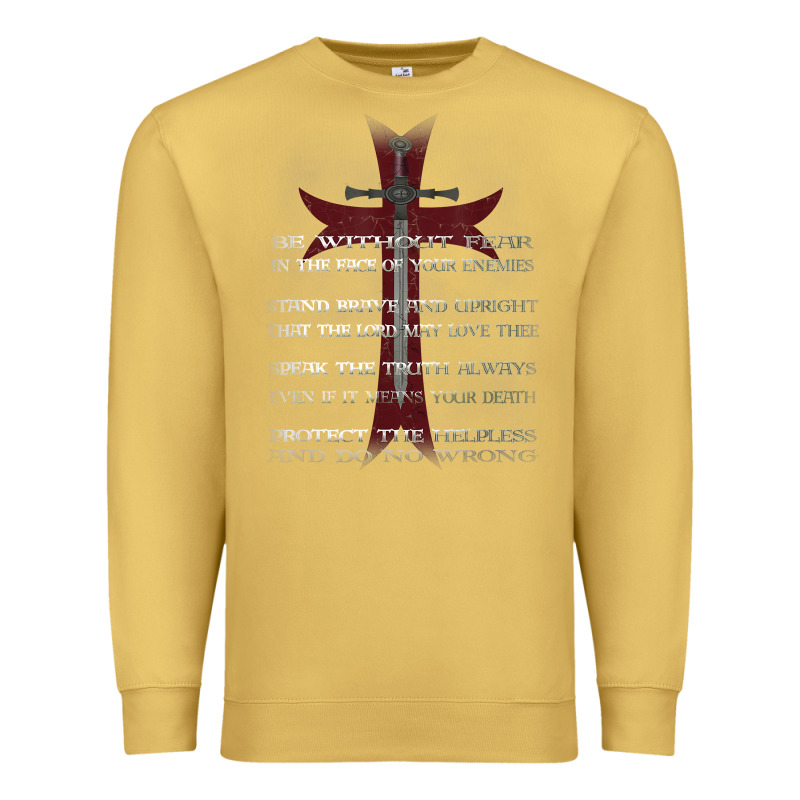 Knights Templar Crusader Cross Ring Order Be Without Fear T Shirt Premium Sweatshirt by linhVisuals | Teevron
