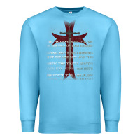 Ocean Blue knights templar crusader cross ring order be without fear t shirt Premium Sweatshirt - linhVisuals