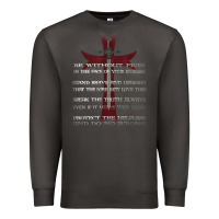Smoke knights templar crusader cross ring order be without fear t shirt Premium Sweatshirt - linhVisuals