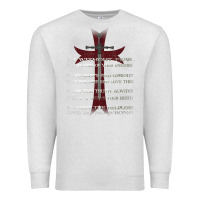 Oatmeal Heather knights templar crusader cross ring order be without fear t shirt Premium Sweatshirt - linhVisuals