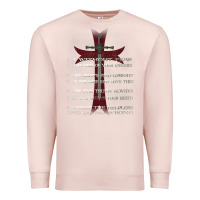 Pale Pink knights templar crusader cross ring order be without fear t shirt Premium Sweatshirt - linhVisuals