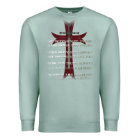 Seafoam knights templar crusader cross ring order be without fear t shirt Premium Sweatshirt - linhVisuals